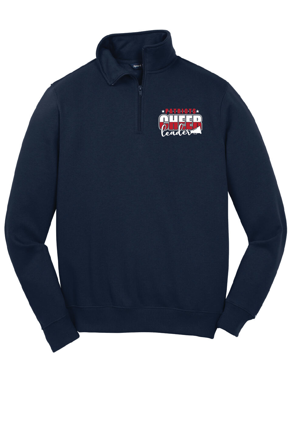 Patriots Cheer Leader 1/4 Zip Sweatshirt navy