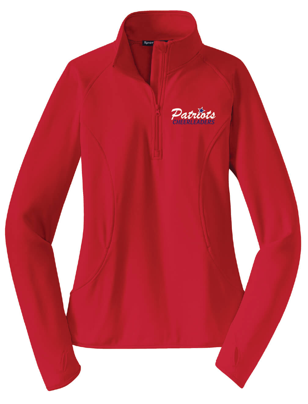 Patriots Cheer Leader Zip Pullover (Ladies) red