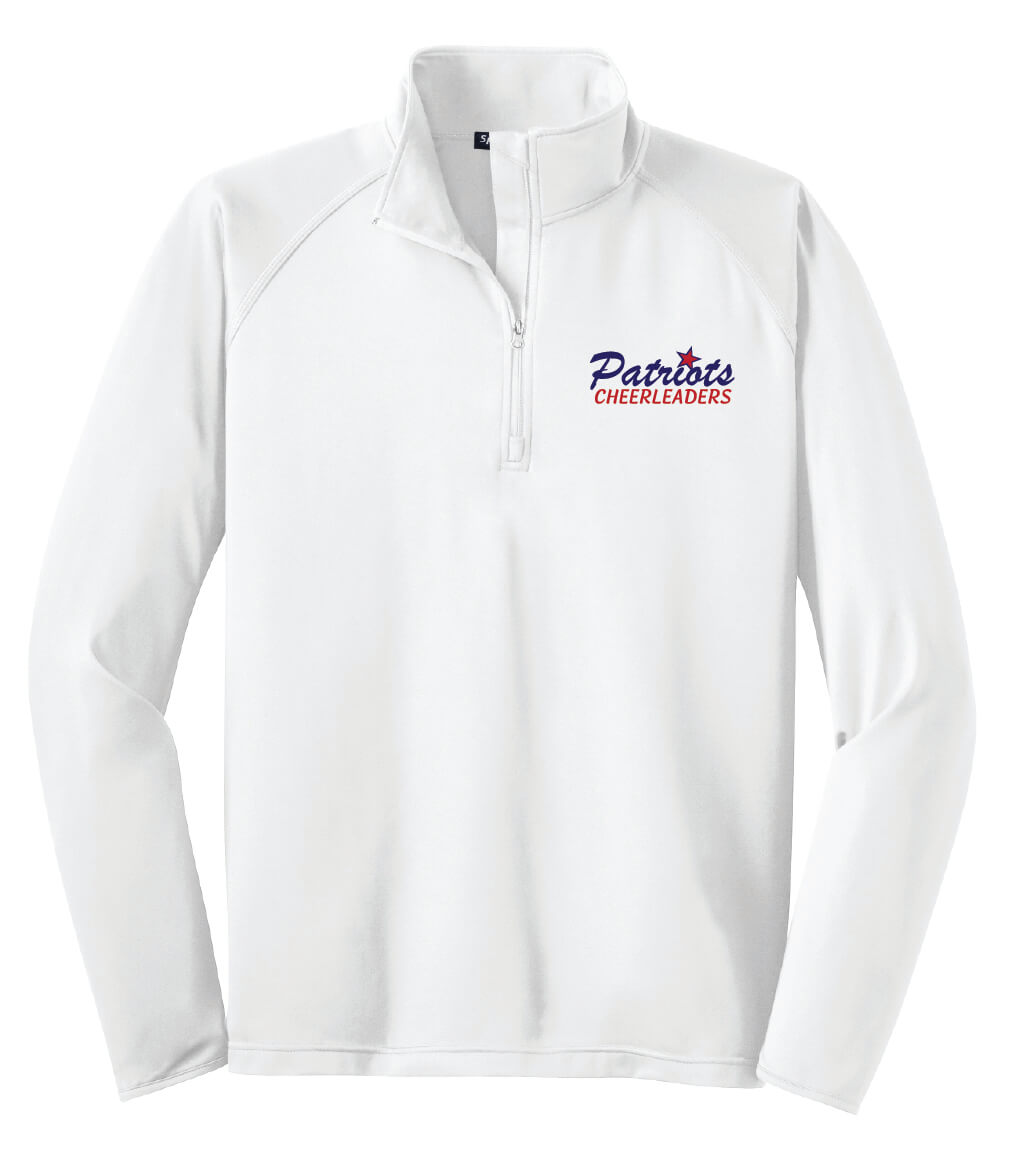 Patriots Cheer Leader Zip Pullover (Unisex) white