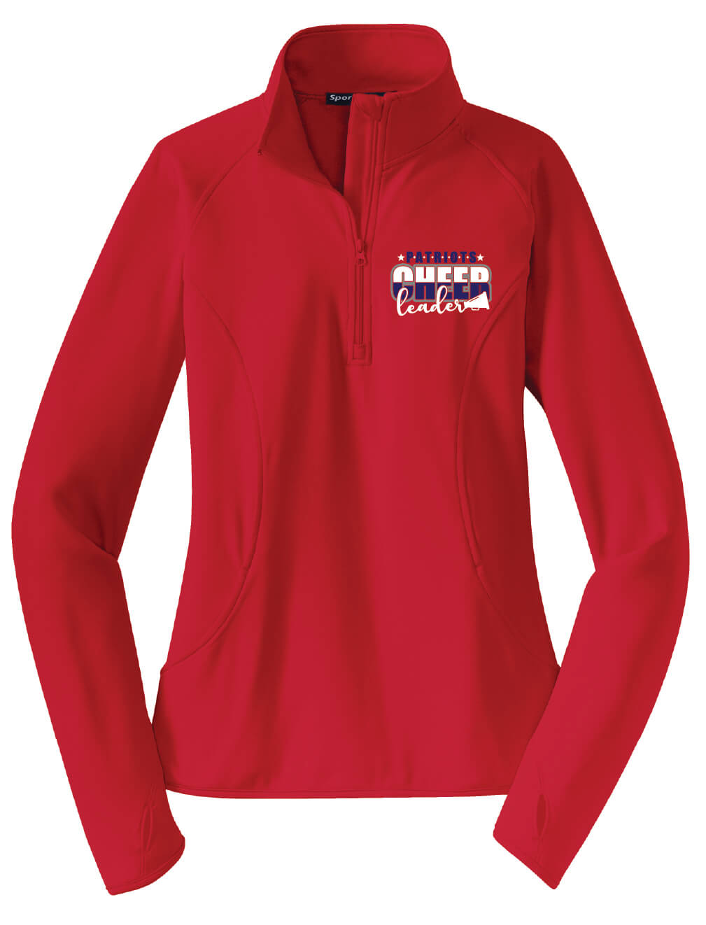 Patriots Cheerleaders Zip Pullover (Ladies) red