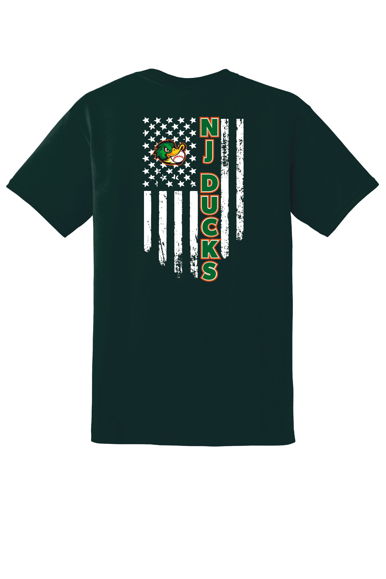 Adult Flag Back Short Sleeve T-Shirt