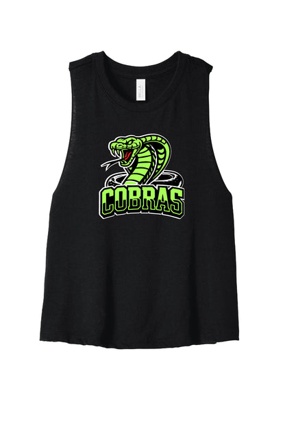 Cobras Bella Canvas Women's Racerback Crop Tank