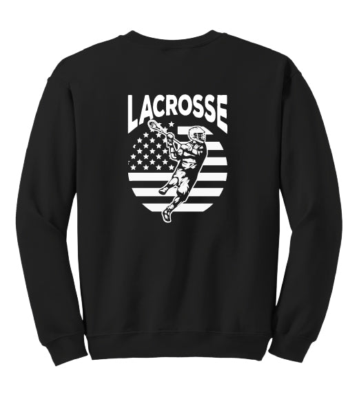 Lacrosse Flag Back Crewneck Sweatshirt Adult