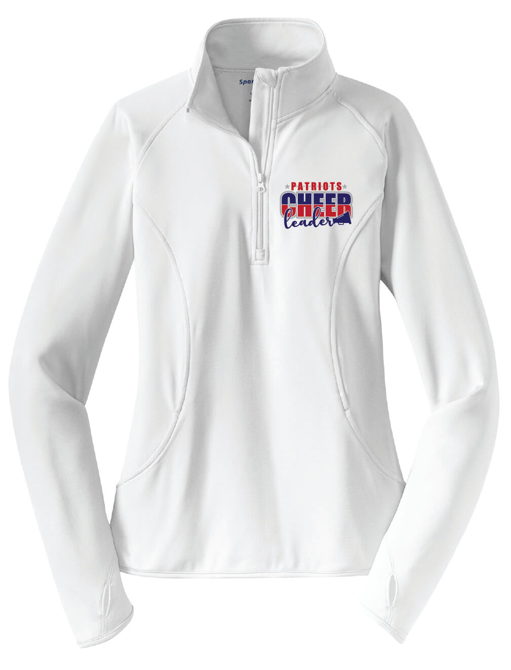 Patriots Cheerleaders Zip Pullover (Ladies) white