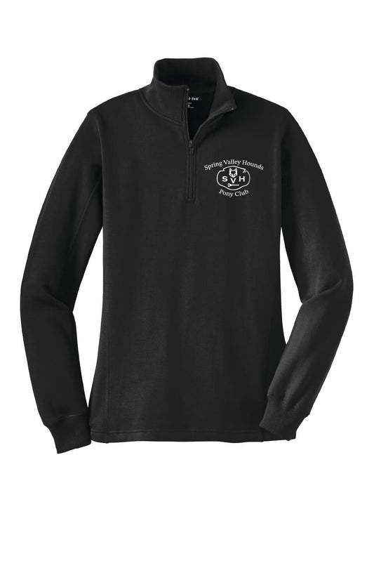 Spring Valley Pony Sport Tek 1/4 Zip Sweatshirt (Ladies) black
