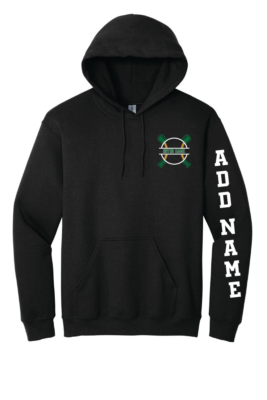 Spartans Baseball Hoodie black, front