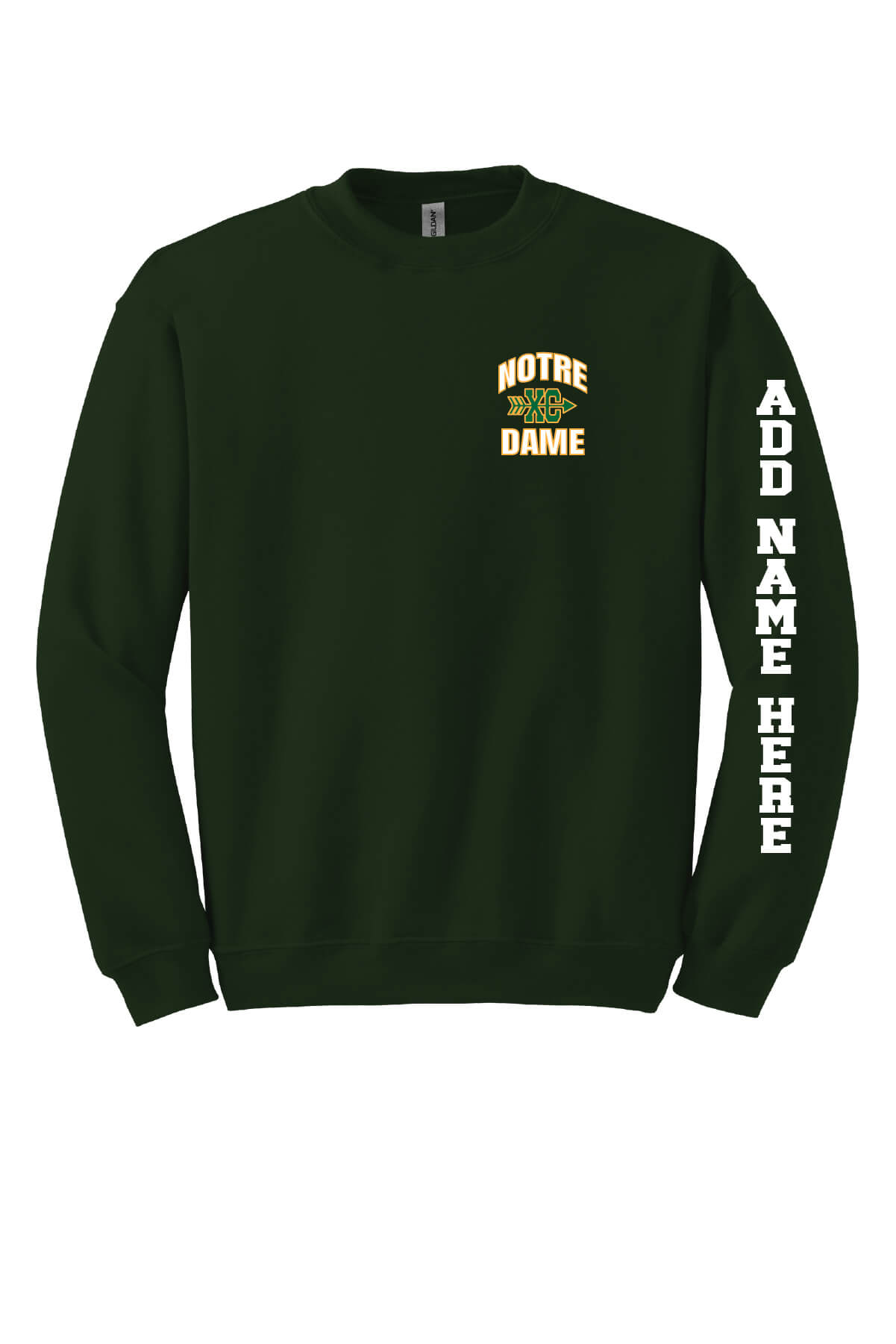 Notre Dame XC Soccer Crewneck Sweatshirt green