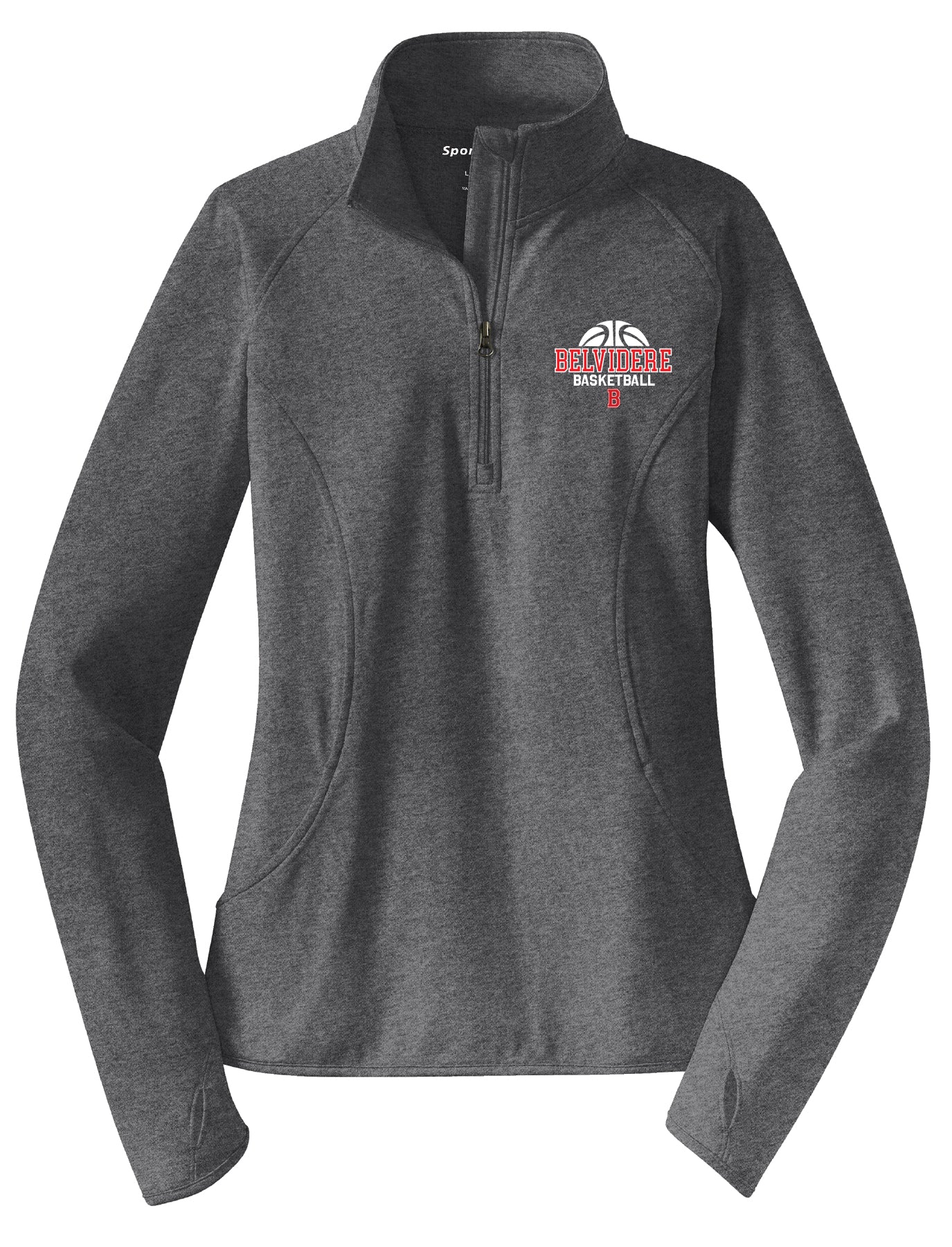 Belvidere Basketball Sport Tek 1/4 Zip Pullover (Ladies)