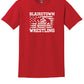 Blairstown Wrestling Flag Short Sleeve T-Shirt red