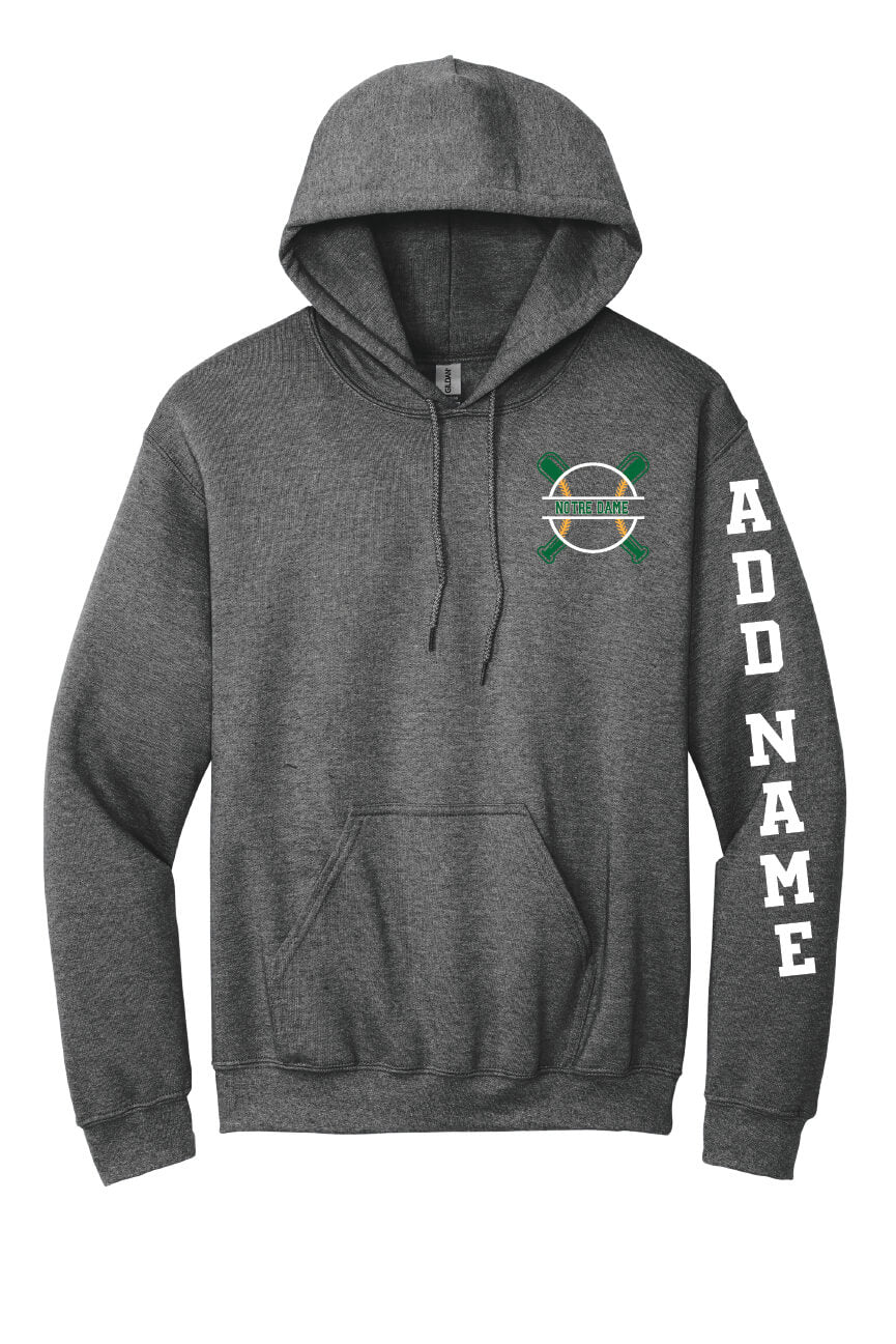 Spartans Baseball Hoodie gray, front