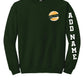 Spartans Softball Crewneck Sweatshirt (Youth) green, front