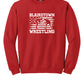 Blairstown Wrestling Flag Crewneck Sweatshirt red