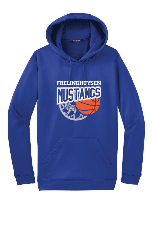 Frelinghuysen Mustangs Sport-Tek Sport-Wick Fleece Hooded Pullover royal