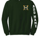 Spartans Baseball Crewneck Sweatshirt (Youth) green, front