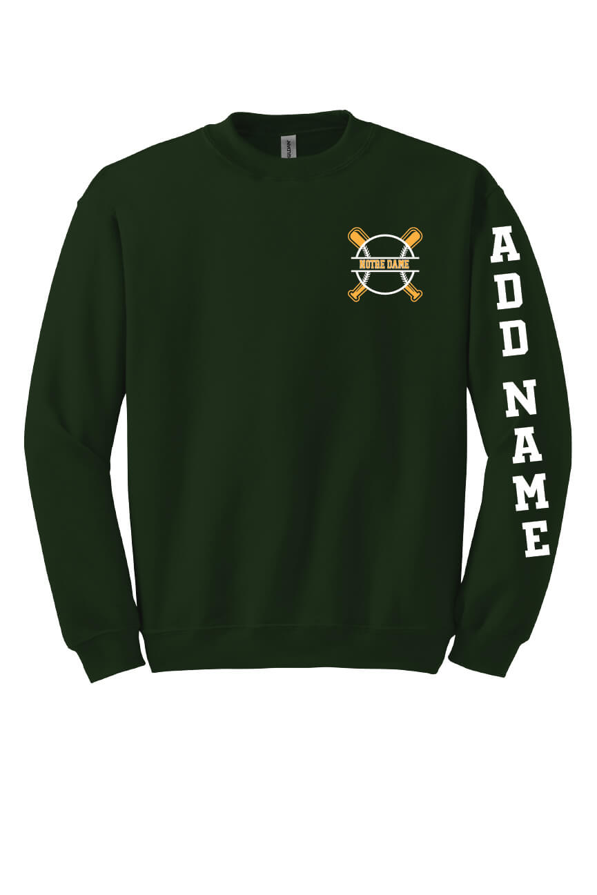 Spartans Baseball Crewneck Sweatshirt (Youth) green, front