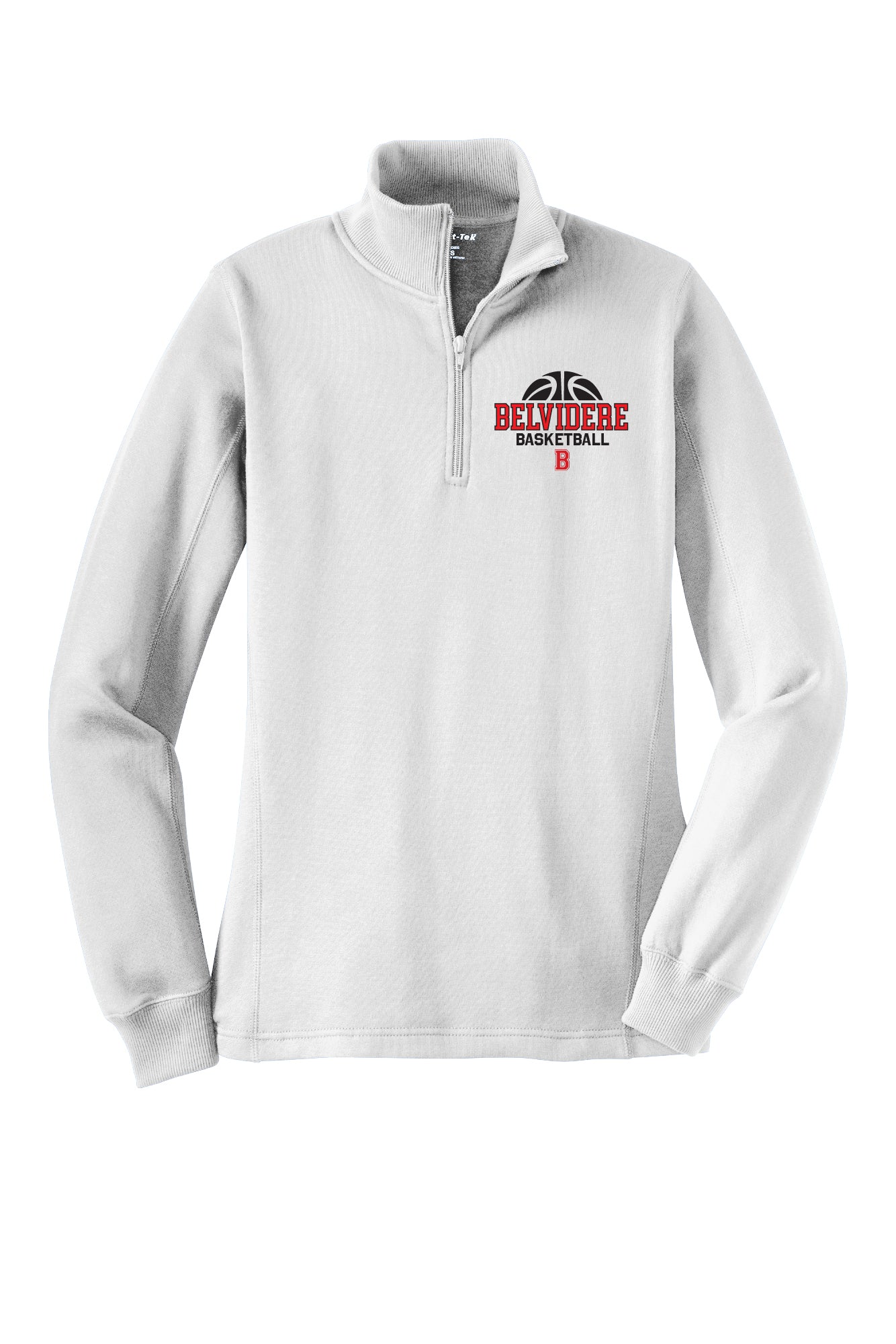 Belvidere Basketball Sport Tek 1/4 Zip Sweatshirt (Ladies)