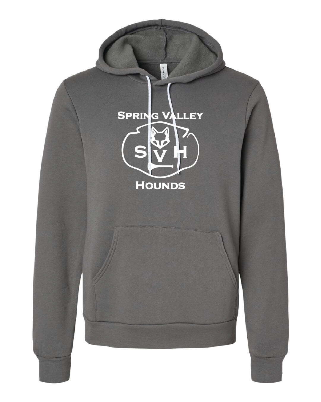Spring Valley Hounds Hoodie (Bella Canvas, Adult) gray