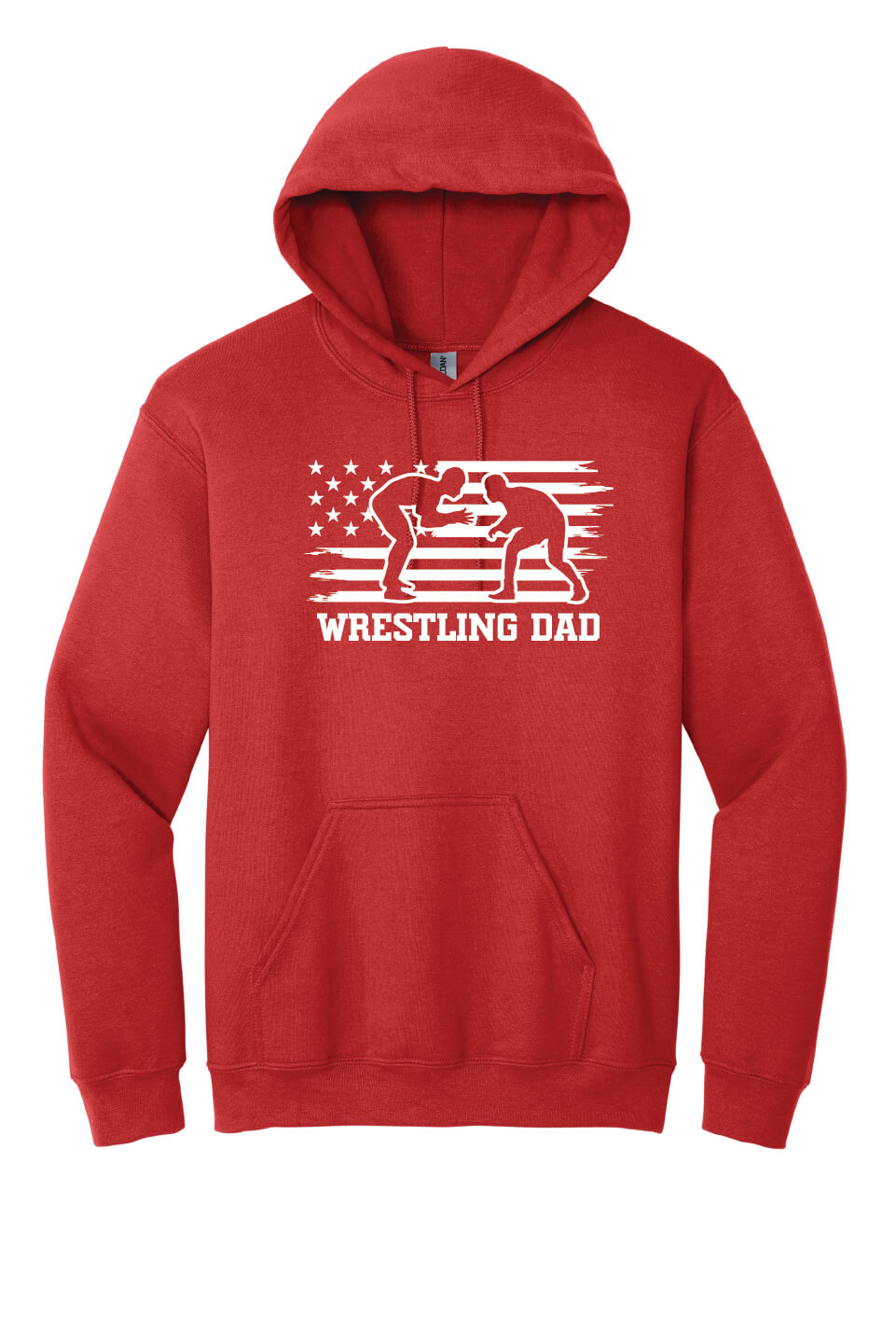 Wrestling Dad Hoodie red