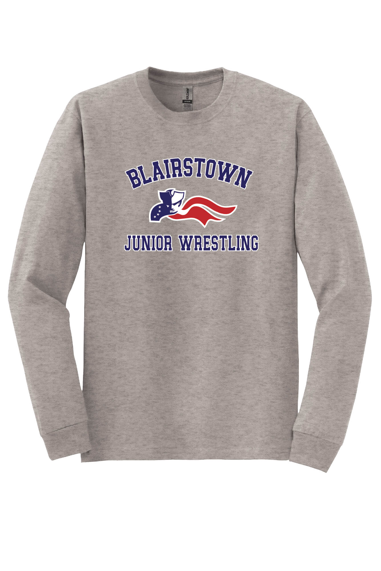 Blairstown JR Wrestling Long Sleeve T-Shirt gray