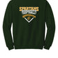 Spartans Softball Crewneck Sweatshirt green, back