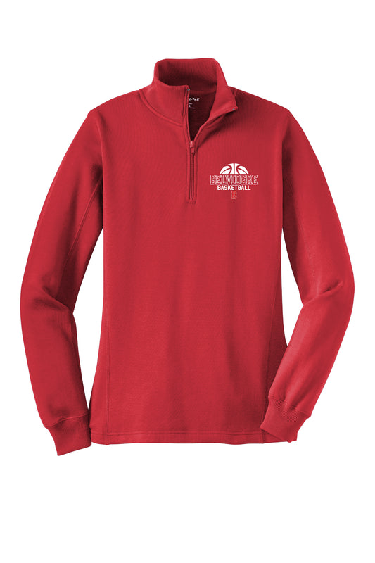 Belvidere Basketball Sport Tek 1/4 Zip Sweatshirt (Ladies)