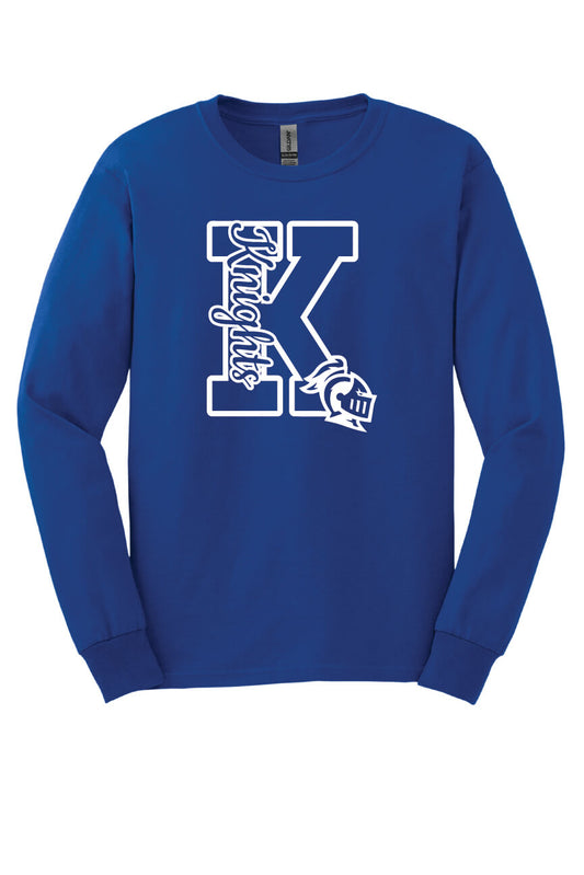 Knights "K" Long Sleeve T-Shirt (Youth) royal