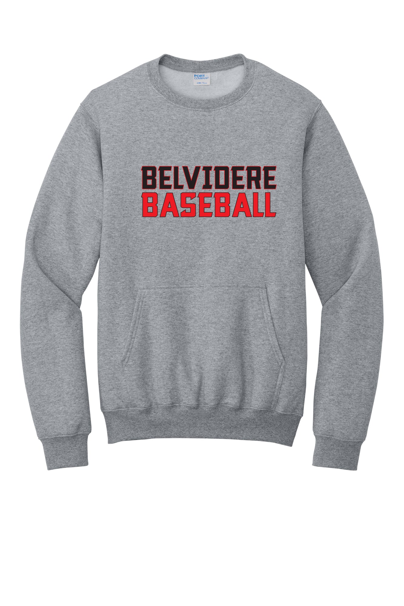 Belvidere Baseball II Crewneck Pocket Sweatshirt