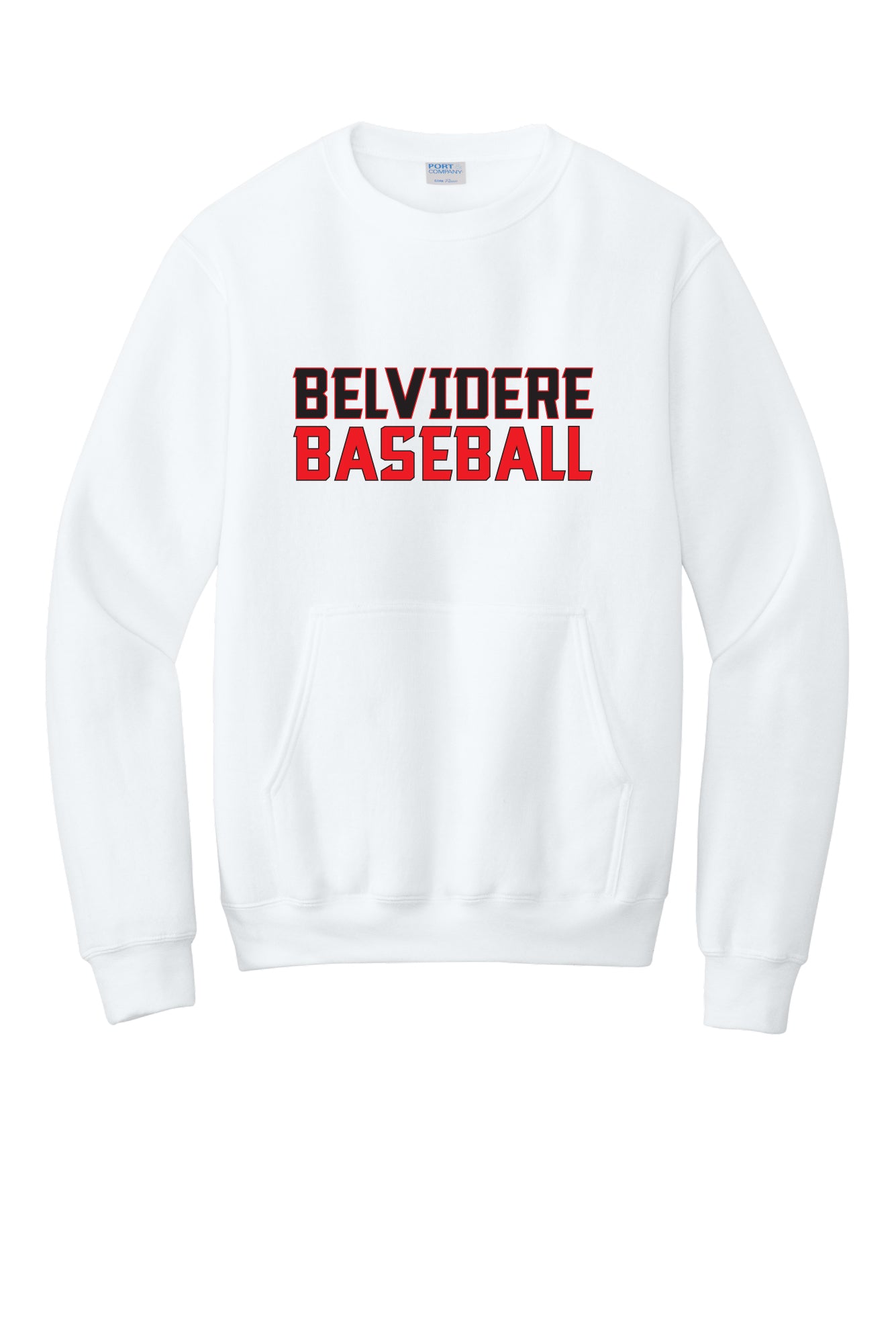 Belvidere Baseball II Crewneck Pocket Sweatshirt