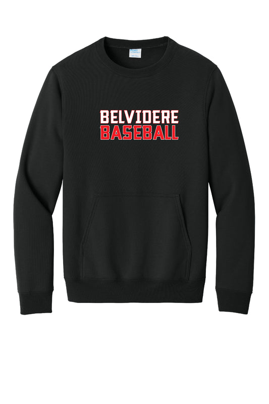Belvidere Baseball II Crewneck Pocket Sweatshirt
