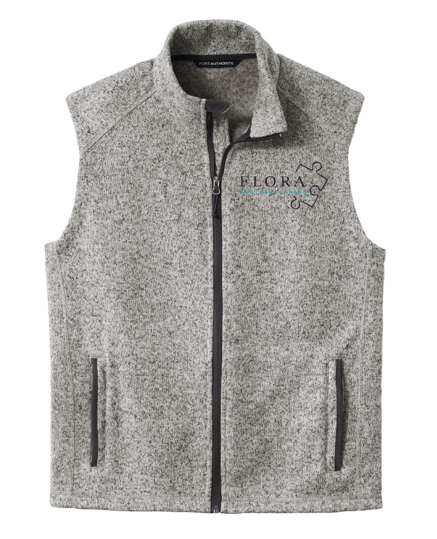 Port Authority Ladies Sweater Fleece Vest L236 Size Large Grey