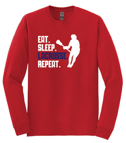 Eat Sleep Lacrosse Repeat Long Sleeve T-Shirt (Youth)