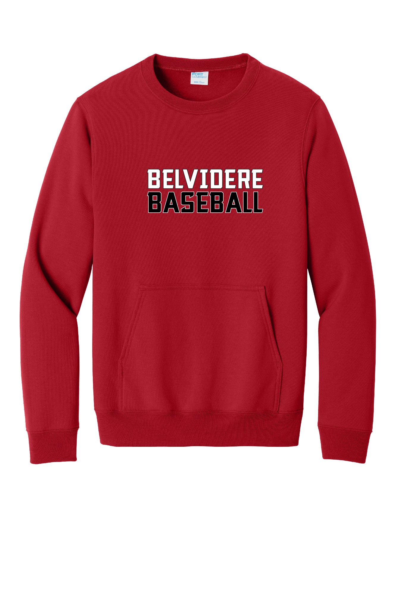 Belvidere Baseball II Crewneck Pocket Sweatshirt