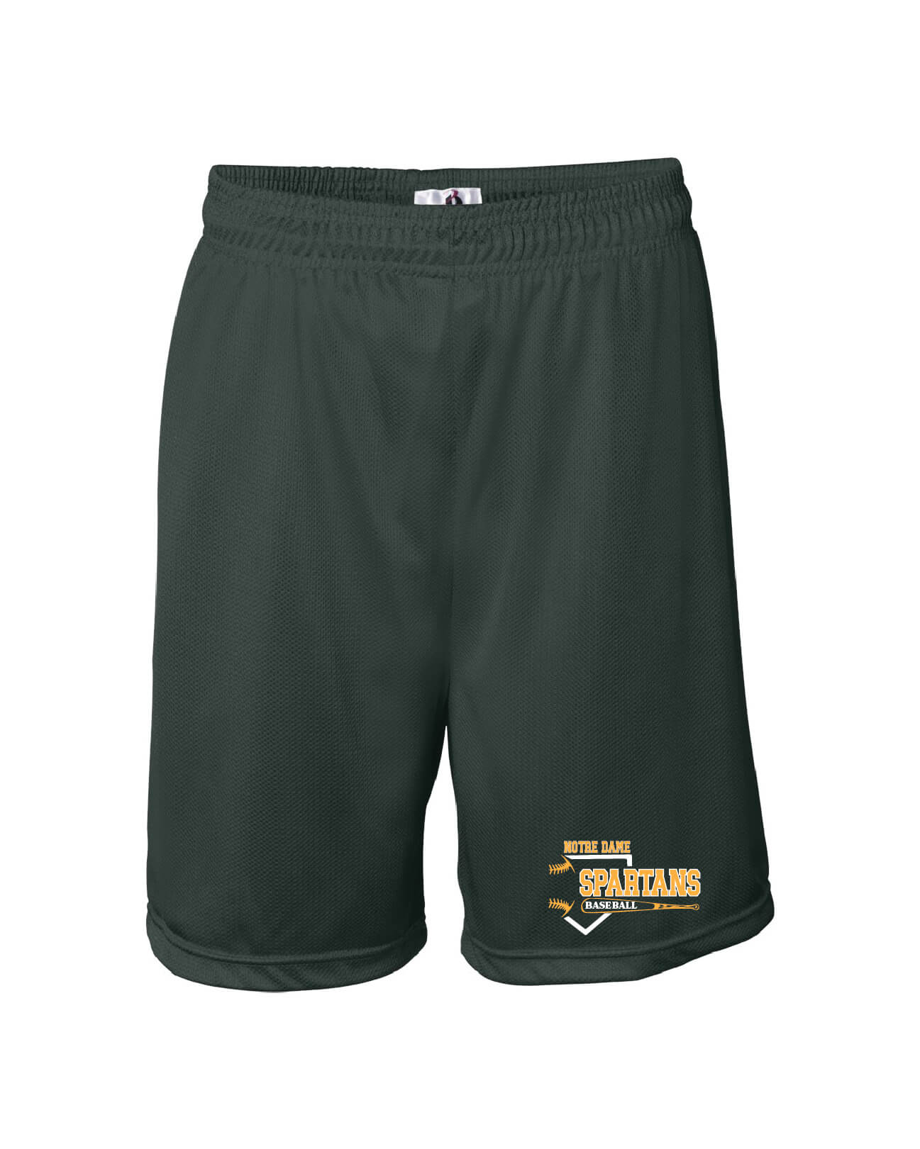 Badger Mesh Shorts green, Notre Dame Baseball