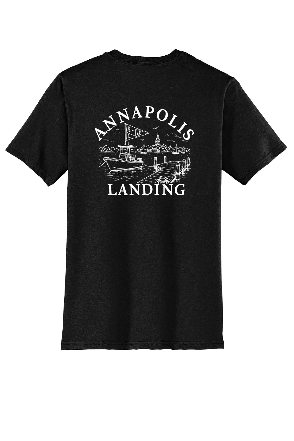 Annapolis Landing ~Boat Print Back~Short Sleeve T-shirt