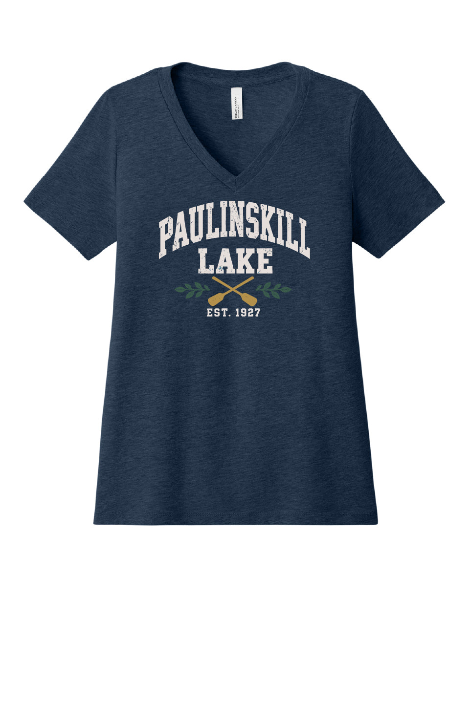 Paulinskill Lake Ladies V-Neck Short Sleeve T-Shirt