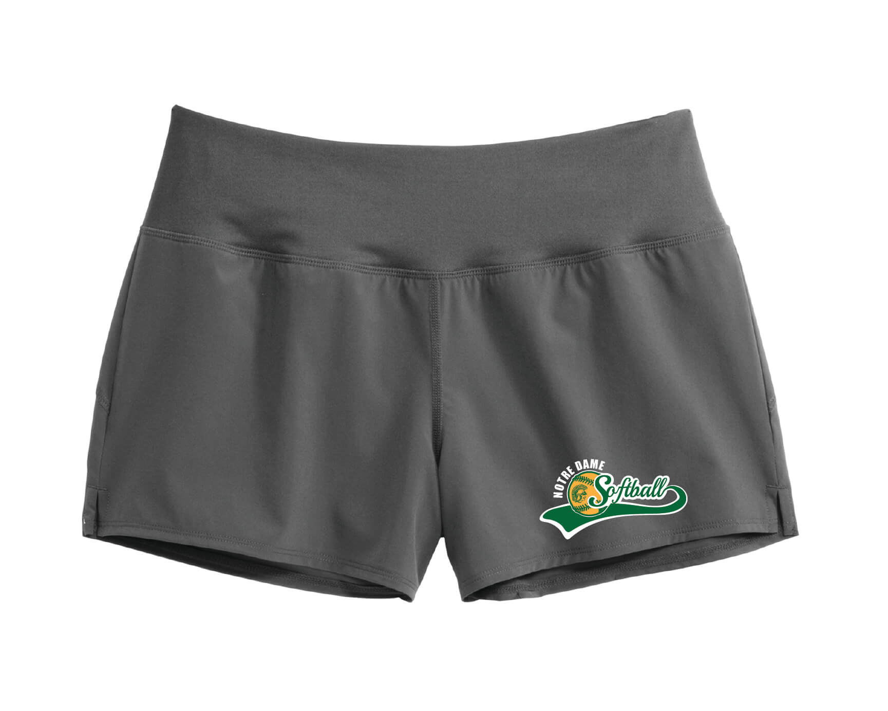 Notre Dame Softball Sport-Tek® Ladies Repeat Short gray