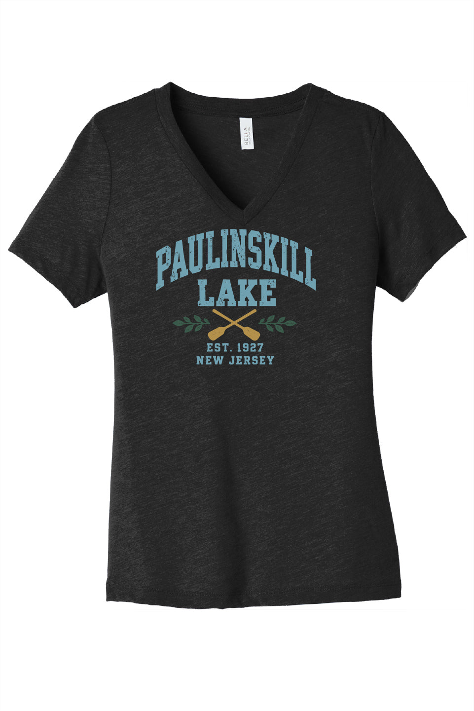 Paulinskill Lake Ladies V-Neck Short Sleeve T-Shirt