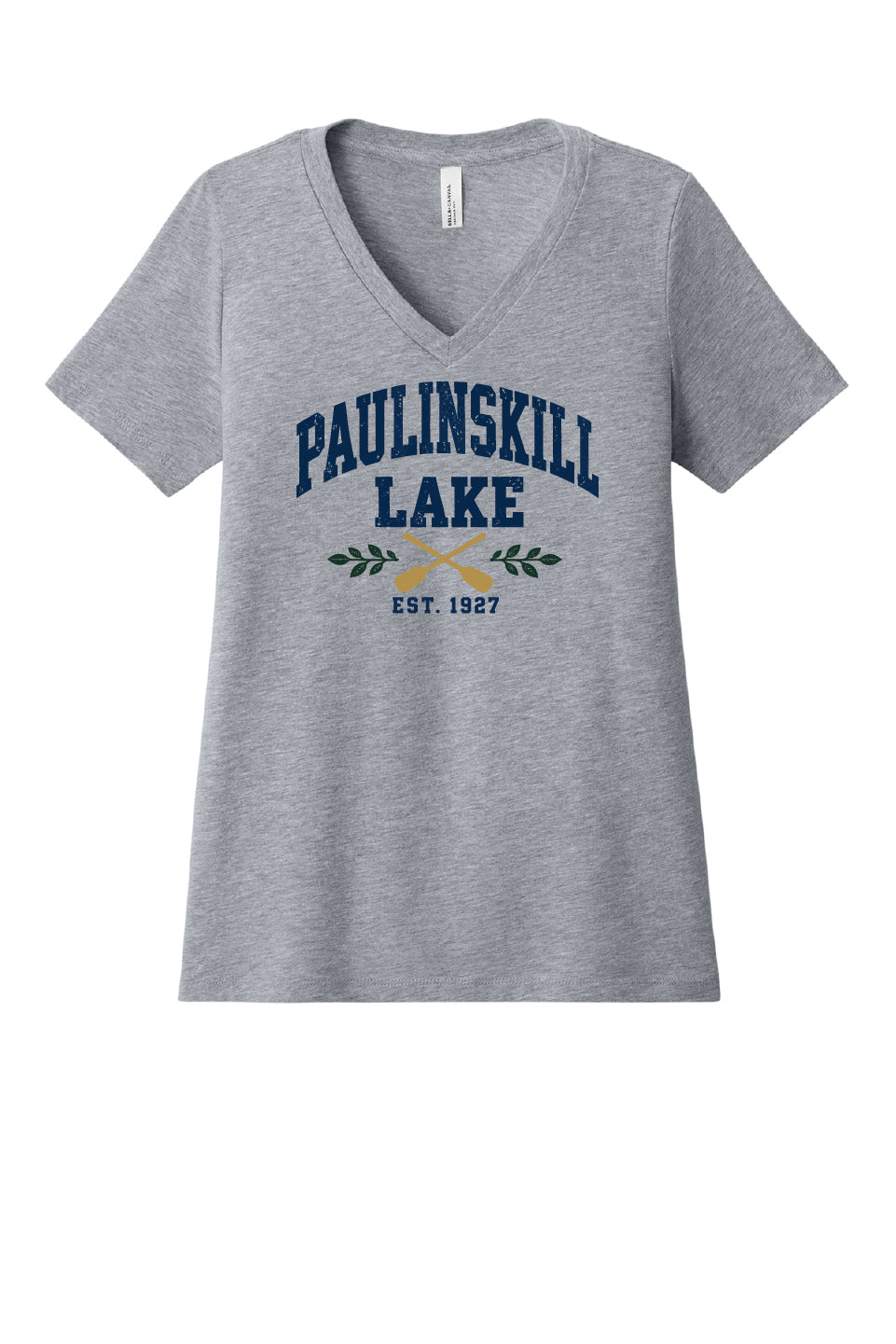 Paulinskill Lake Ladies V-Neck Short Sleeve T-Shirt
