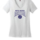 Basketball V-Neck Short Sleeve T-Shirt (Ladies) white