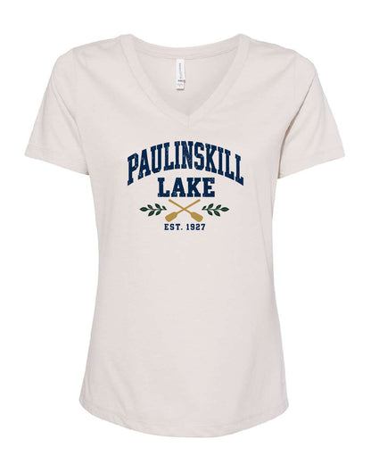 Paulinskill Lake Ladies V-Neck Short Sleeve T-Shirt