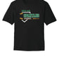 Notre Dame Baseball Sport Tek Competitor Short Sleeve Tee black, front