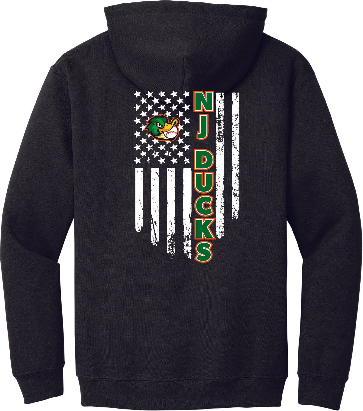 Adult Flag Back  Hoodie