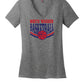NW Basketball V-Neck Short Sleeve T-Shirt (Ladies) gray