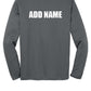 Notre Dame Softball Sport Tek Competitor Long Sleeve Shirt (Youth) gray, back