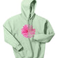 Flower Quote Hoodie mint