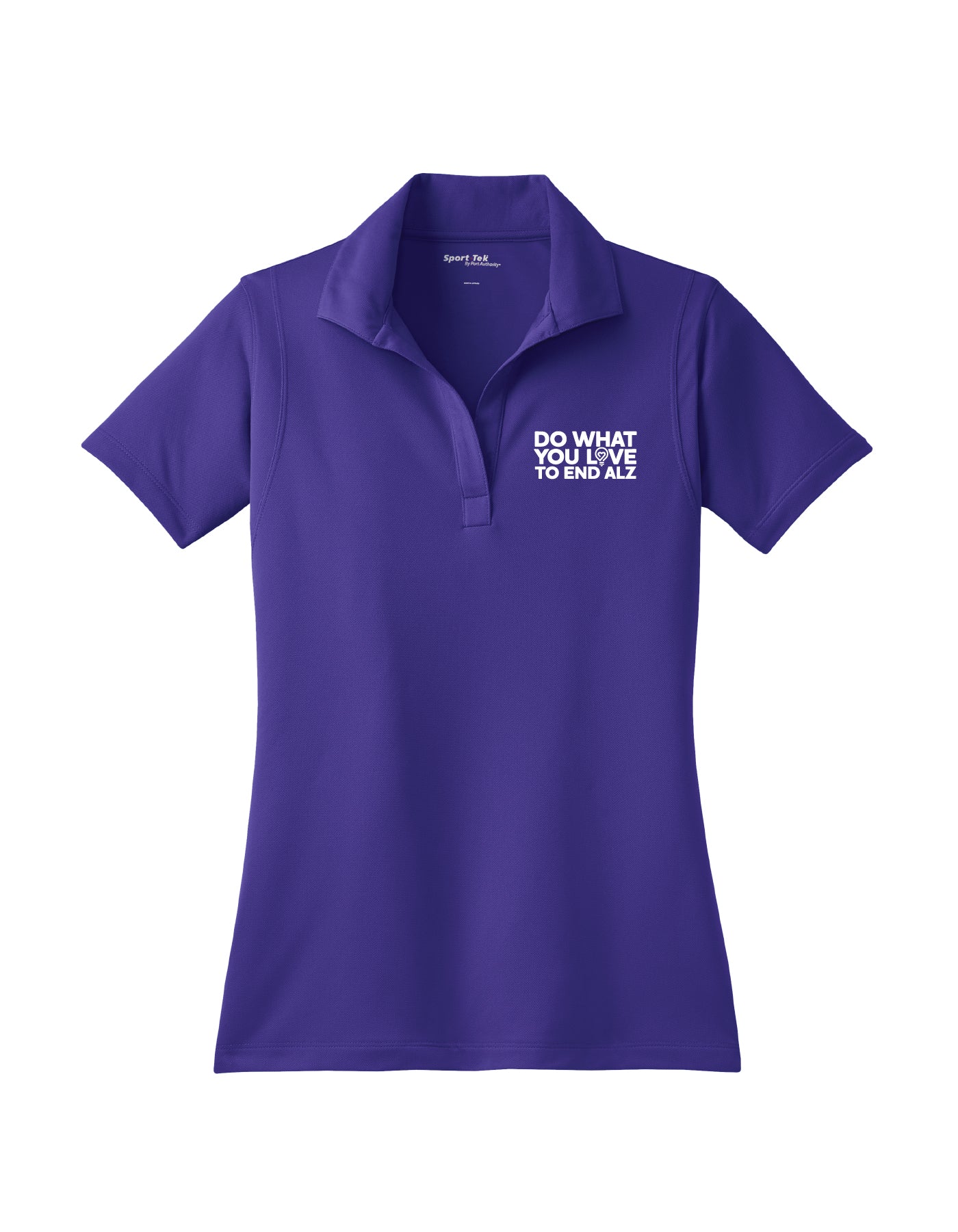 Do What You Love to End ALZ LADIES Short Sleeve Sport-Wick Polo