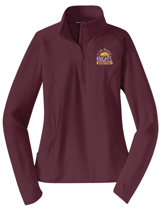 SJN Basketball Ladies Sport Tek 1/4 Zip Pullover