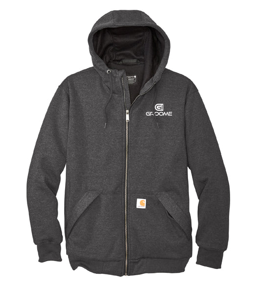 Carhartt® Midweight Thermal-Lined Full-Zip Sweatshirt with Embroidered Logo