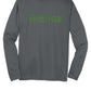 Spartans "S" Sport Tek Competitor Long Sleeve Shirt front gray