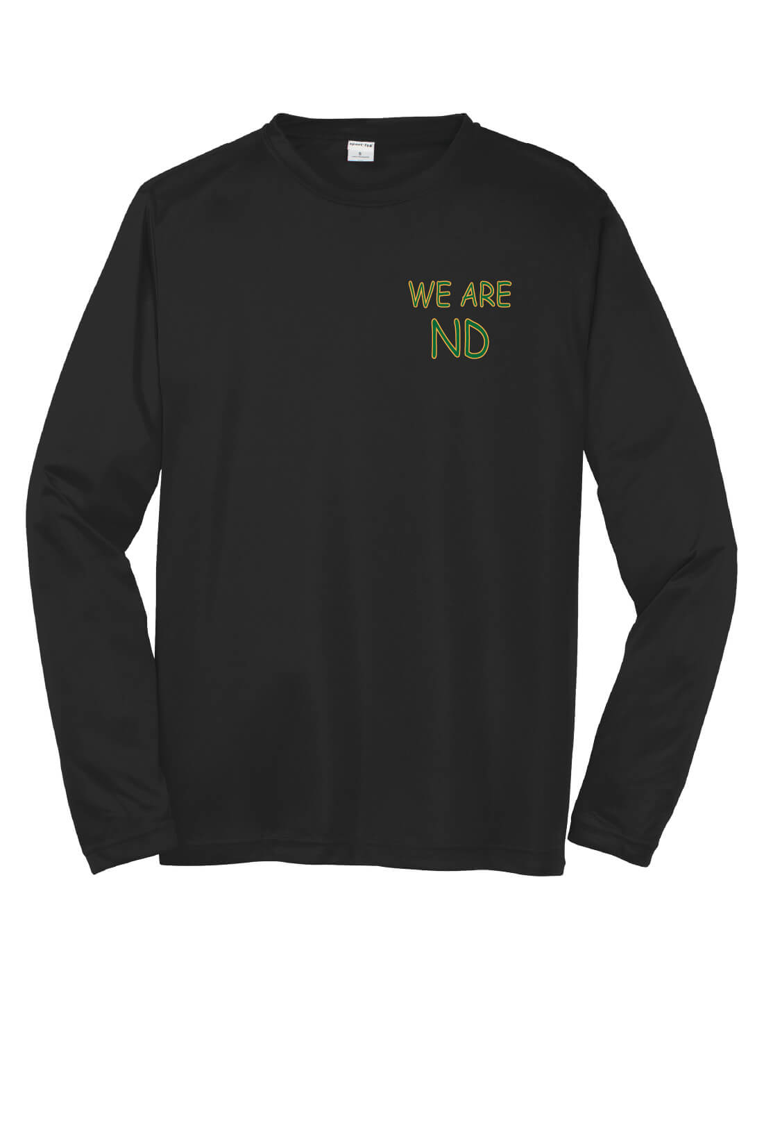 Notre Dame Spartans Sport Tek Competitor Long Sleeve Shirt front-black